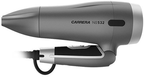 CARRERA №532 Travel Hair Dryer side view handle folded up