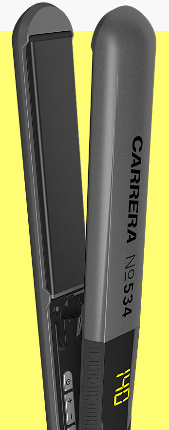 CARRERA №534 Ion Hair Straightener side view vertical closed