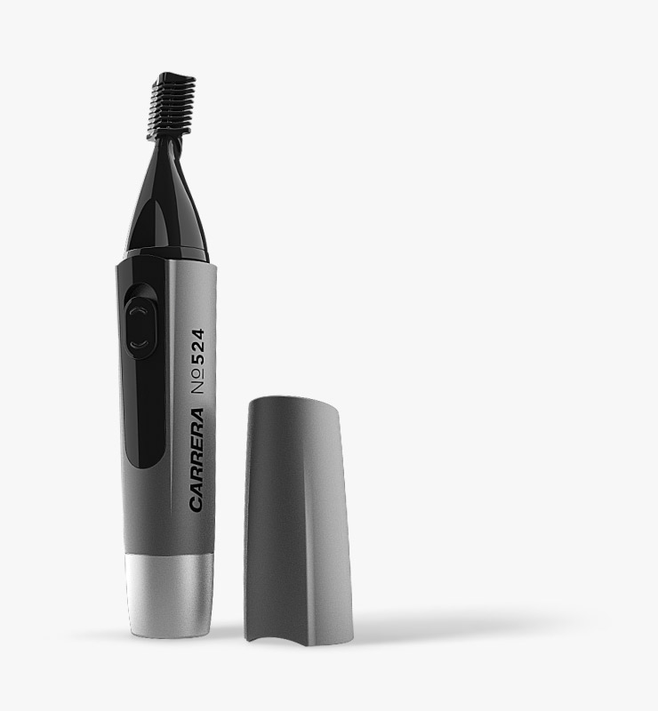 CARRERA №524 Cosmetische Trimmer met opzetbare kam 4 mm / 8 mm in totale view
