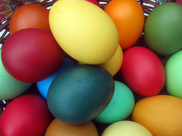 bunte Ostereier, Ostern