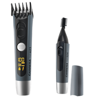 Beard Trimmer No 623 and Cosmetic Trimmer No 524 standing side by side